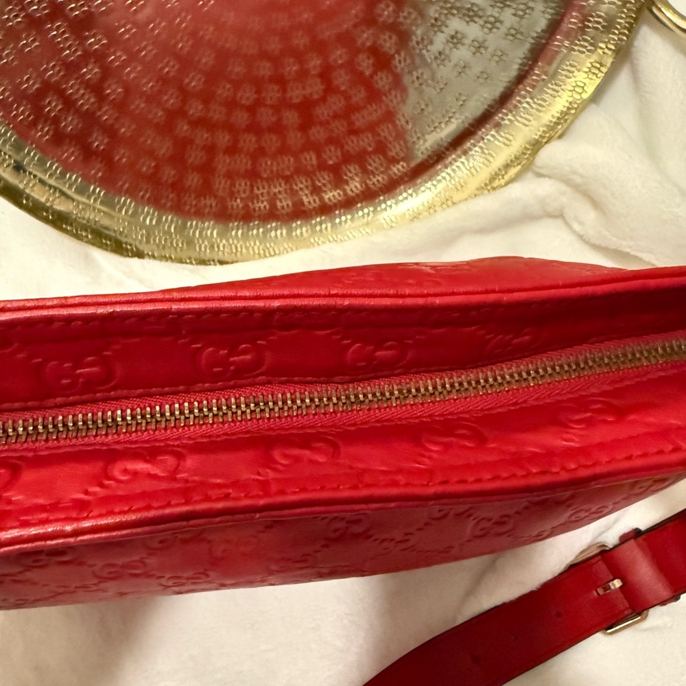 Gucci Red Leather Crossbody Bag - Picture 8 of 13